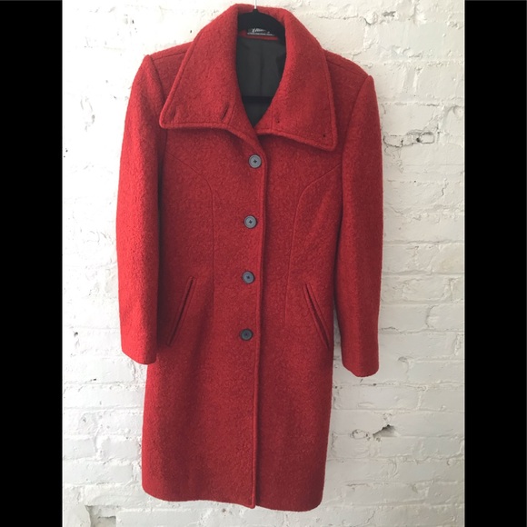 XS BEAUTIFUL Boiled Wool red coat! - Picture 4 of 7